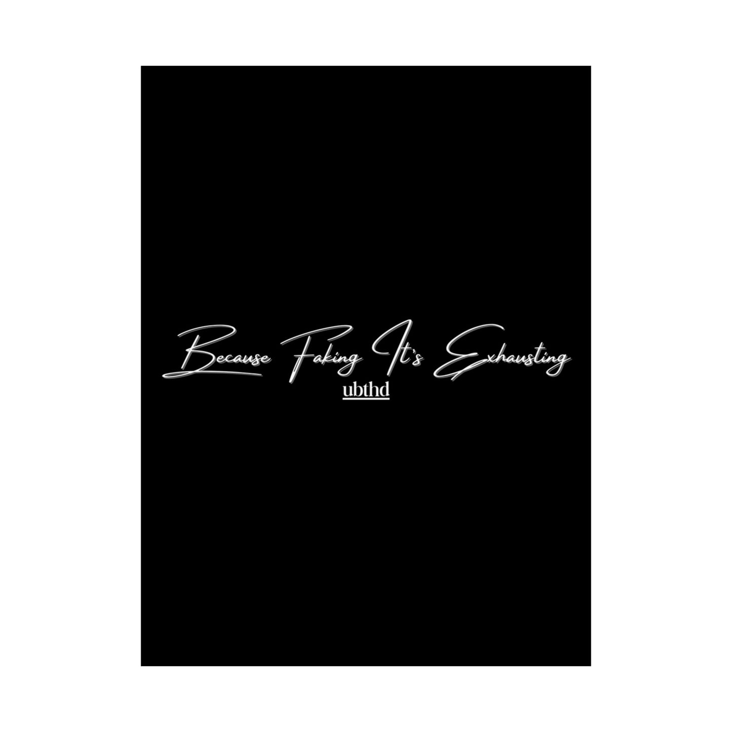 No Pretense Black Poster