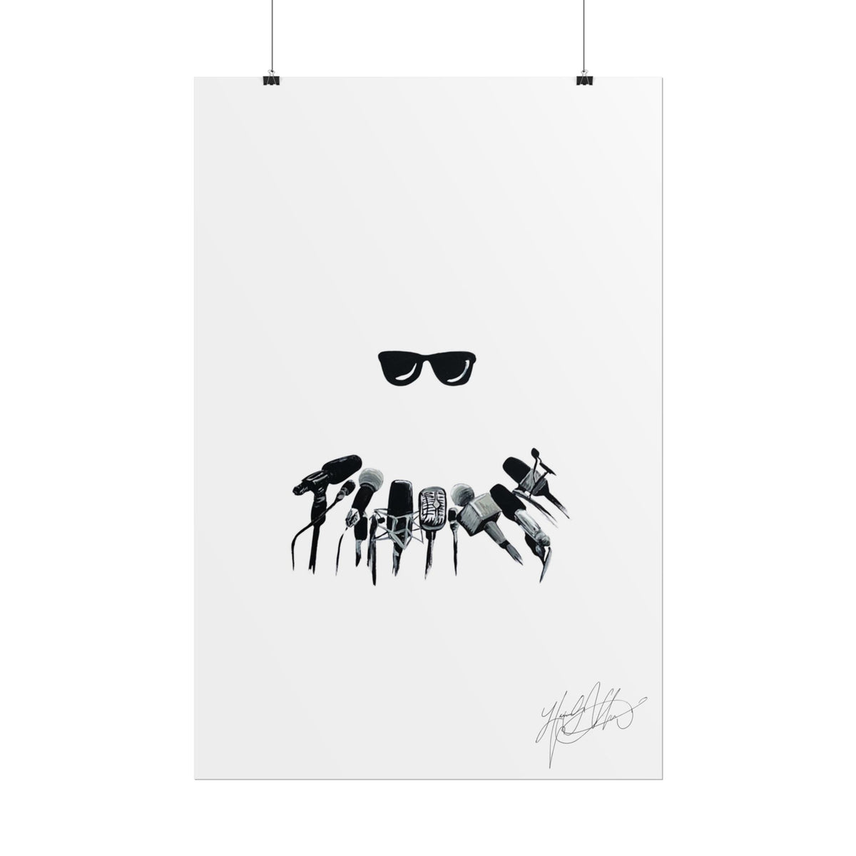 No Comment | Minimalist Retro Sunglasses Art Print