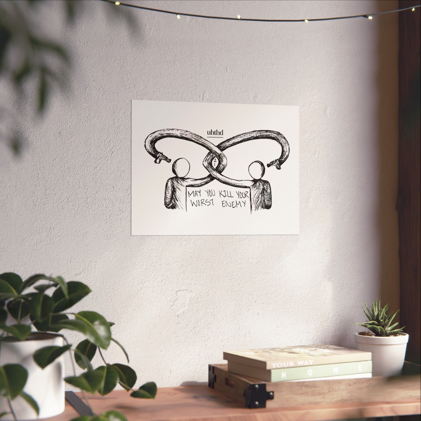Kill Your Worst Enemy - Black Poster Print