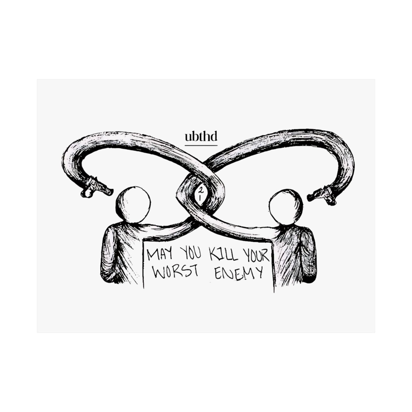 Kill Your Worst Enemy - Black Poster Print