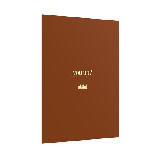 You Up? | Retro Warm Tone Typography Bar Cart Poster