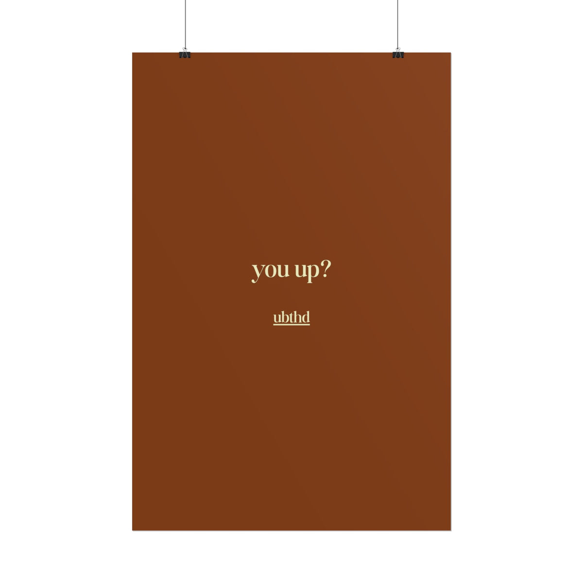 You Up? | Retro Warm Tone Typography Bar Cart Poster