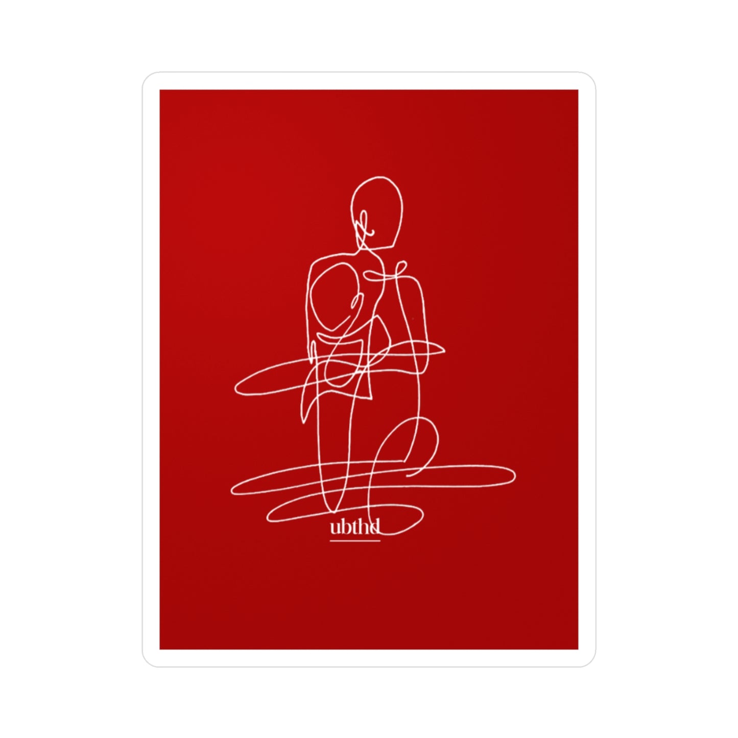 Seamless Flow - Red Vinyl Sticker