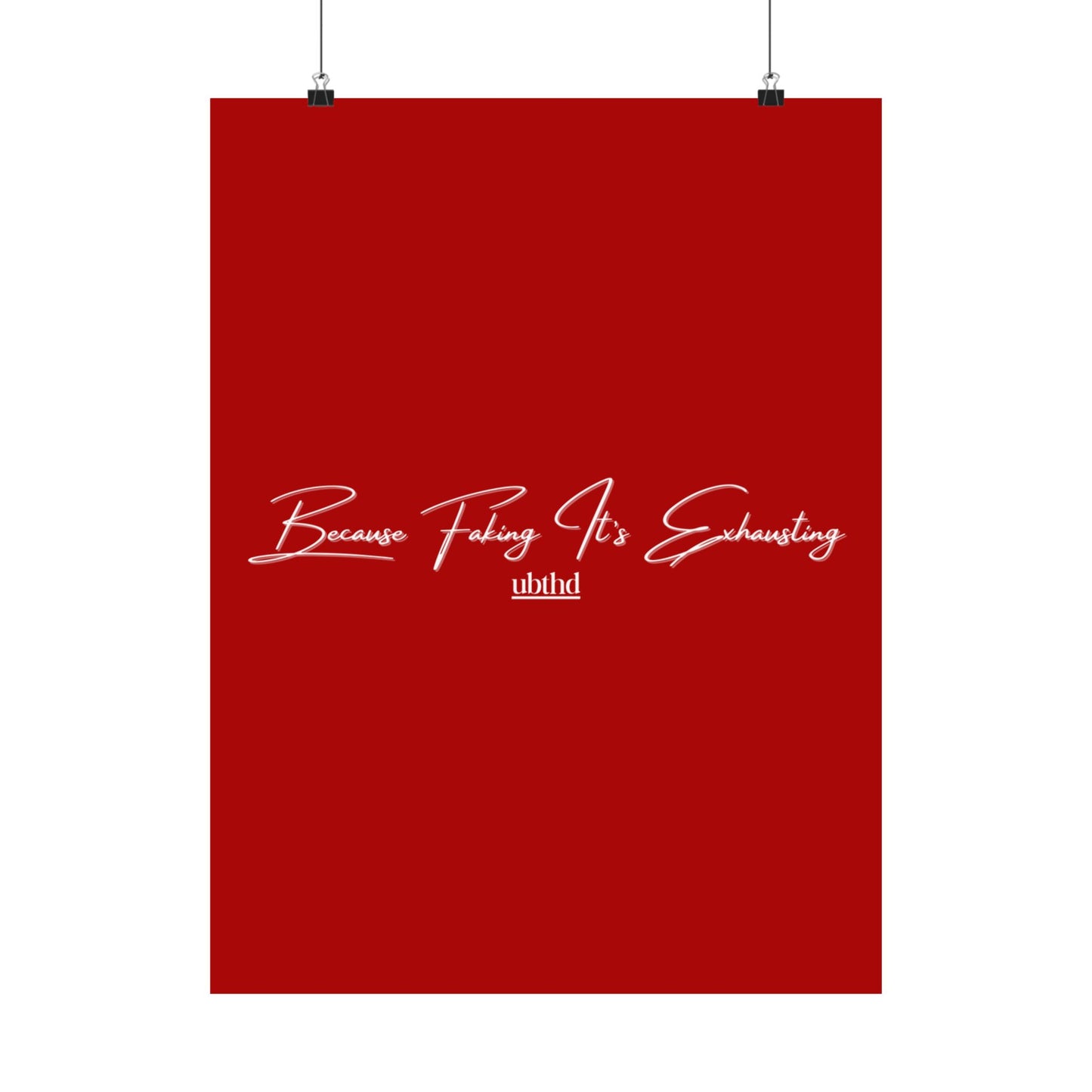 No Pretense Red Poster