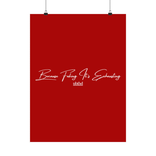 No Pretense Red Poster