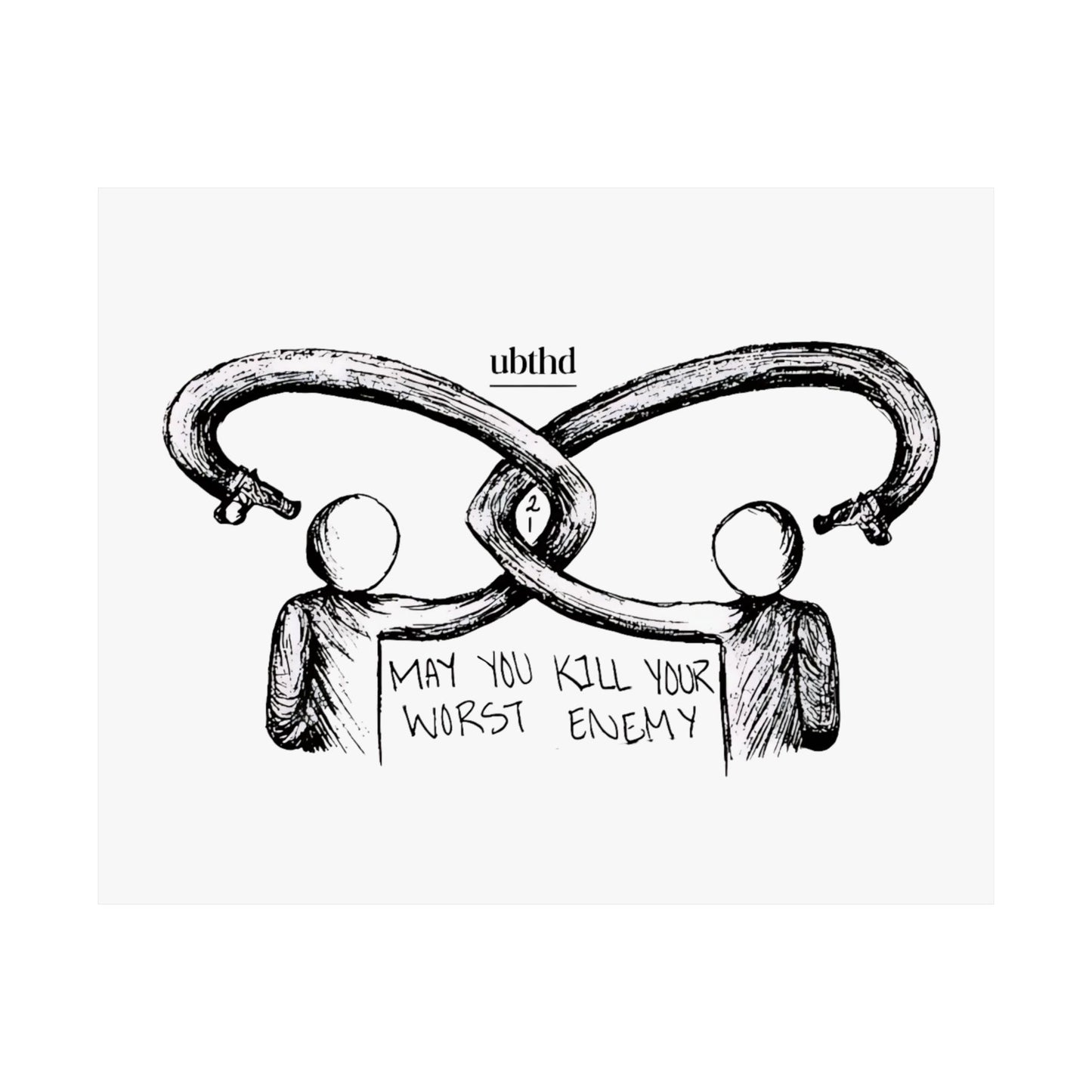Kill Your Worst Enemy - Black Poster Print