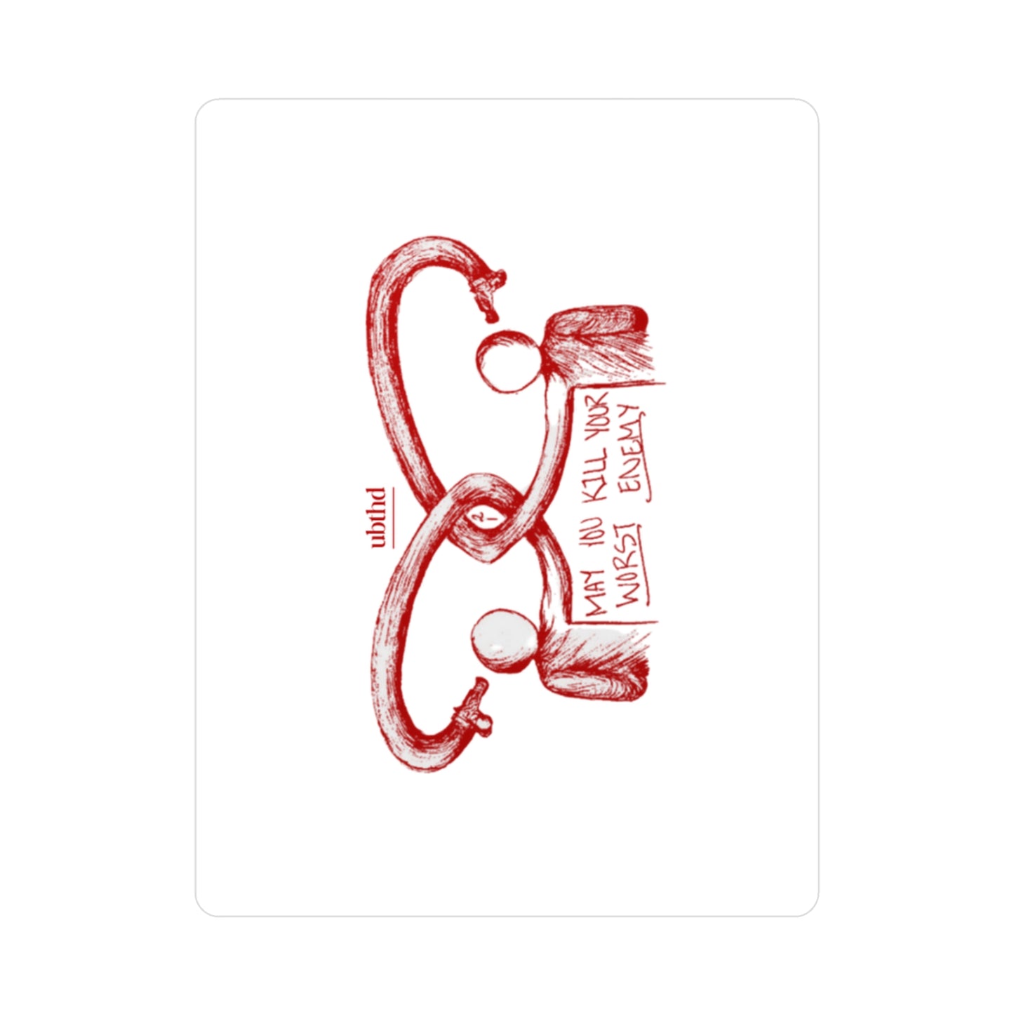 Kill Your Worst Enemy - Red on White Vinyl Sticker