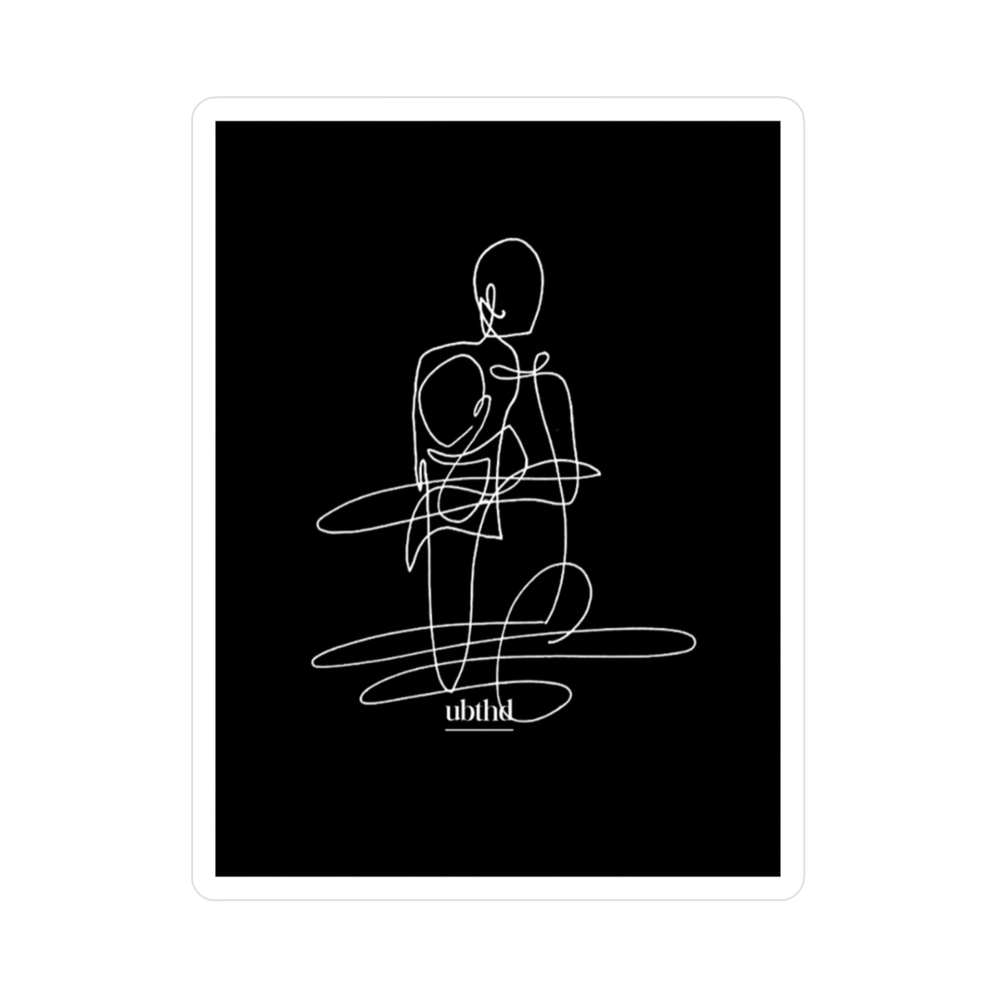 Seamless Flow - Black Vinyl Sticker