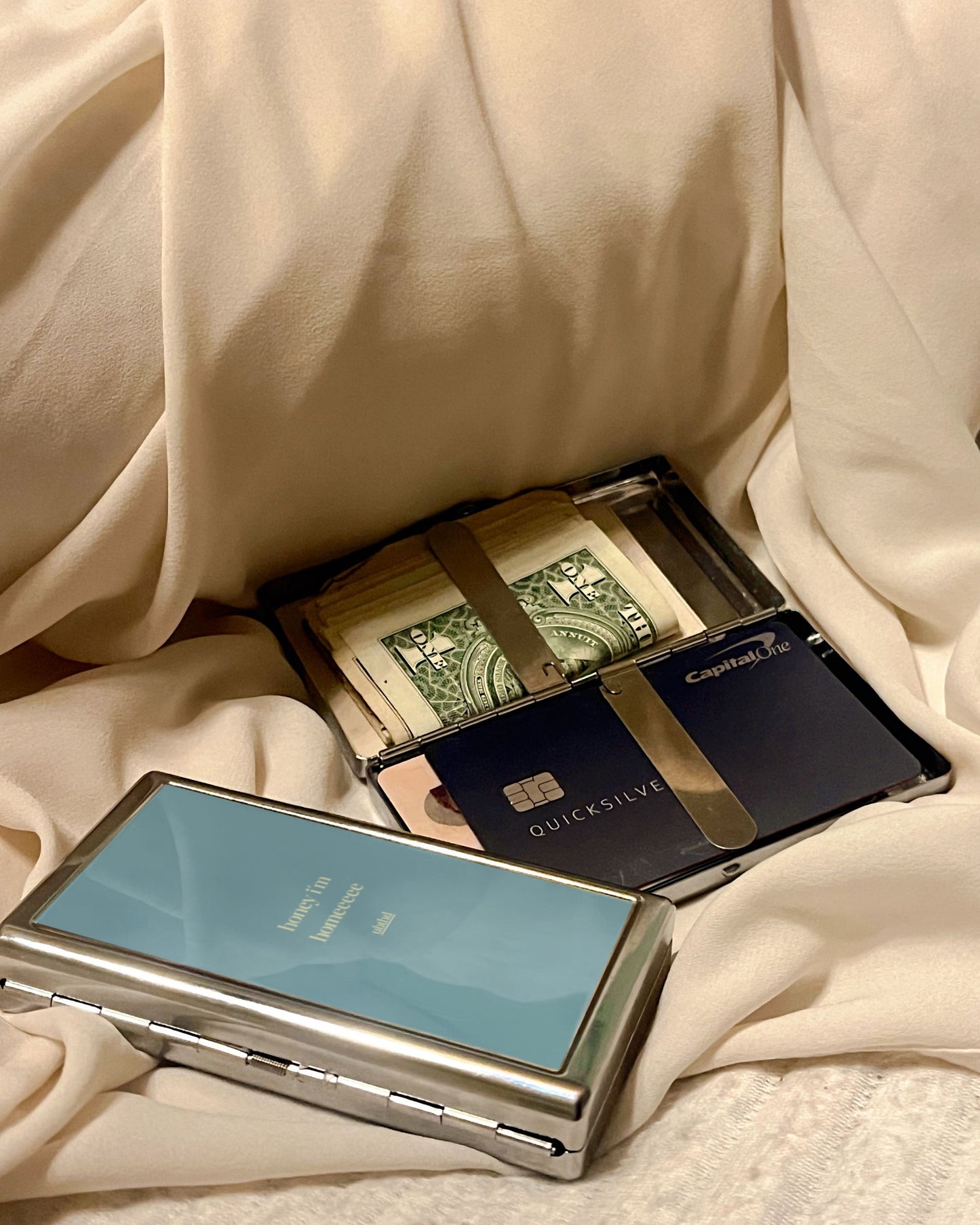 Last Call | 2-Sided Art Vintage Metal Pocket Case
