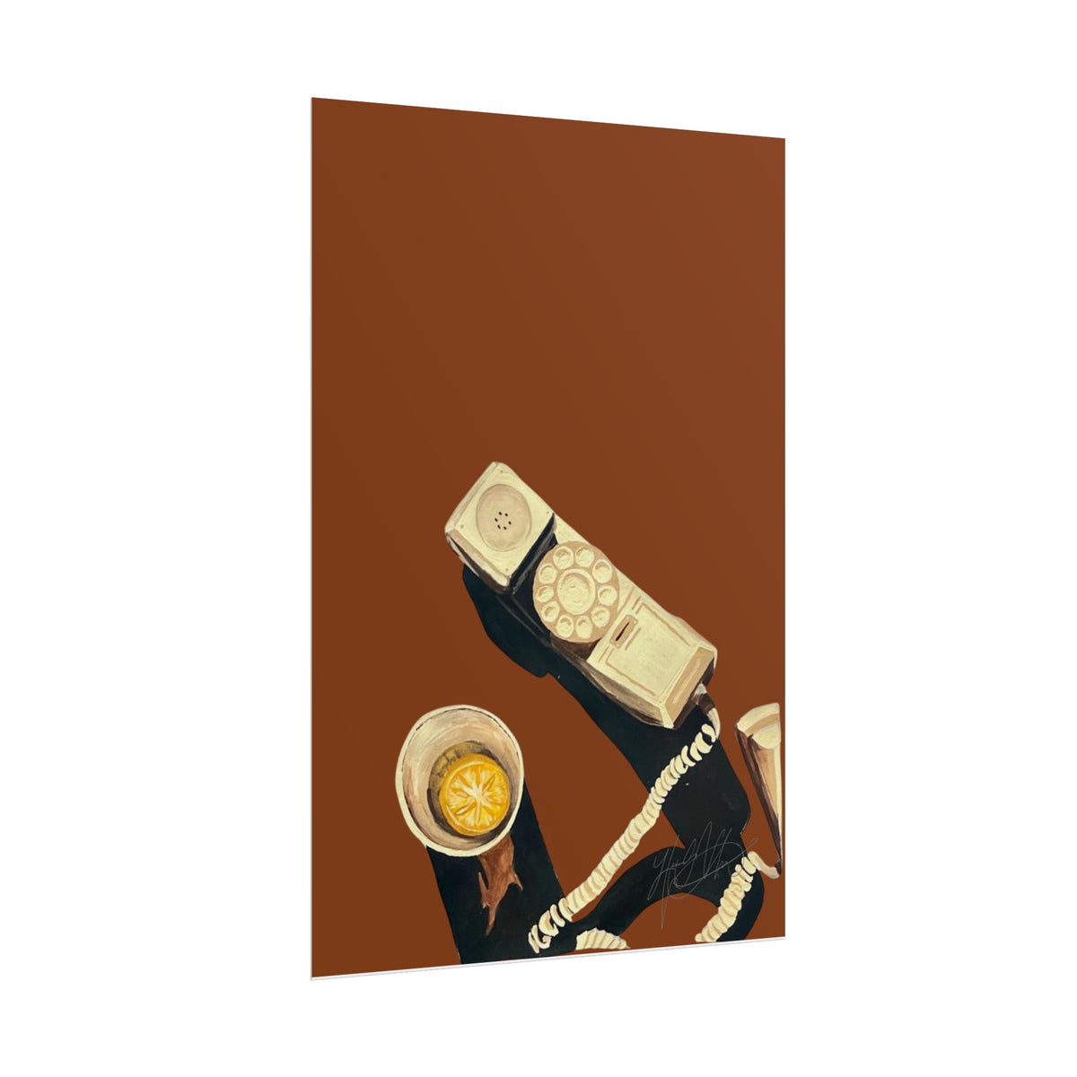 Screening Calls | Vintage Rotary Phone and Cocktail Illustration