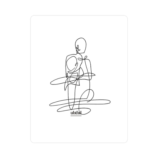 Seamless Flow - White Vinyl Sticker