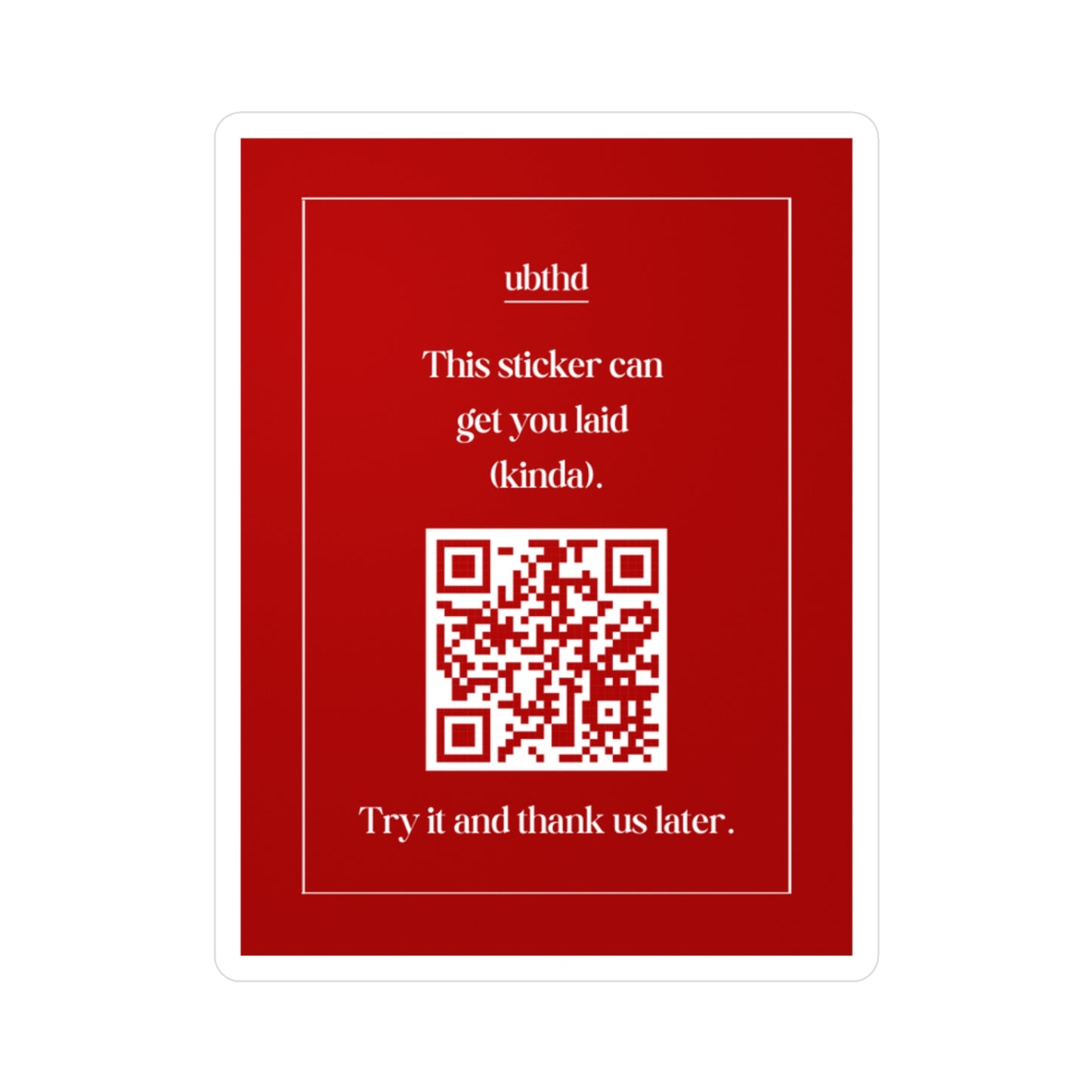 The Magic Sticker (Kinda) - Red Vinyl Sticker