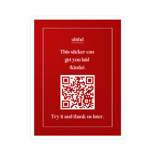 The Magic Sticker (Kinda) - Red Vinyl Sticker
