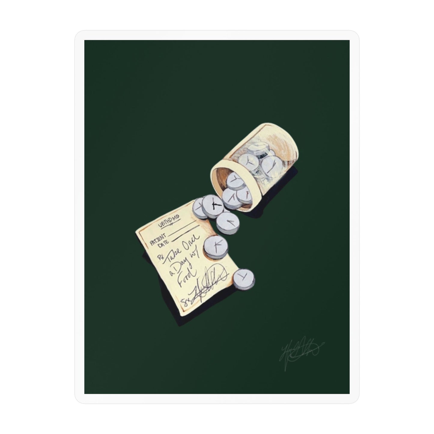 Placebo Effect | Vintage Pill Bottle Surreal Vinyl Sticker