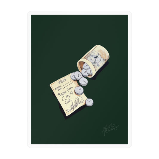 Placebo Effect | Vintage Pill Bottle Surreal Vinyl Sticker