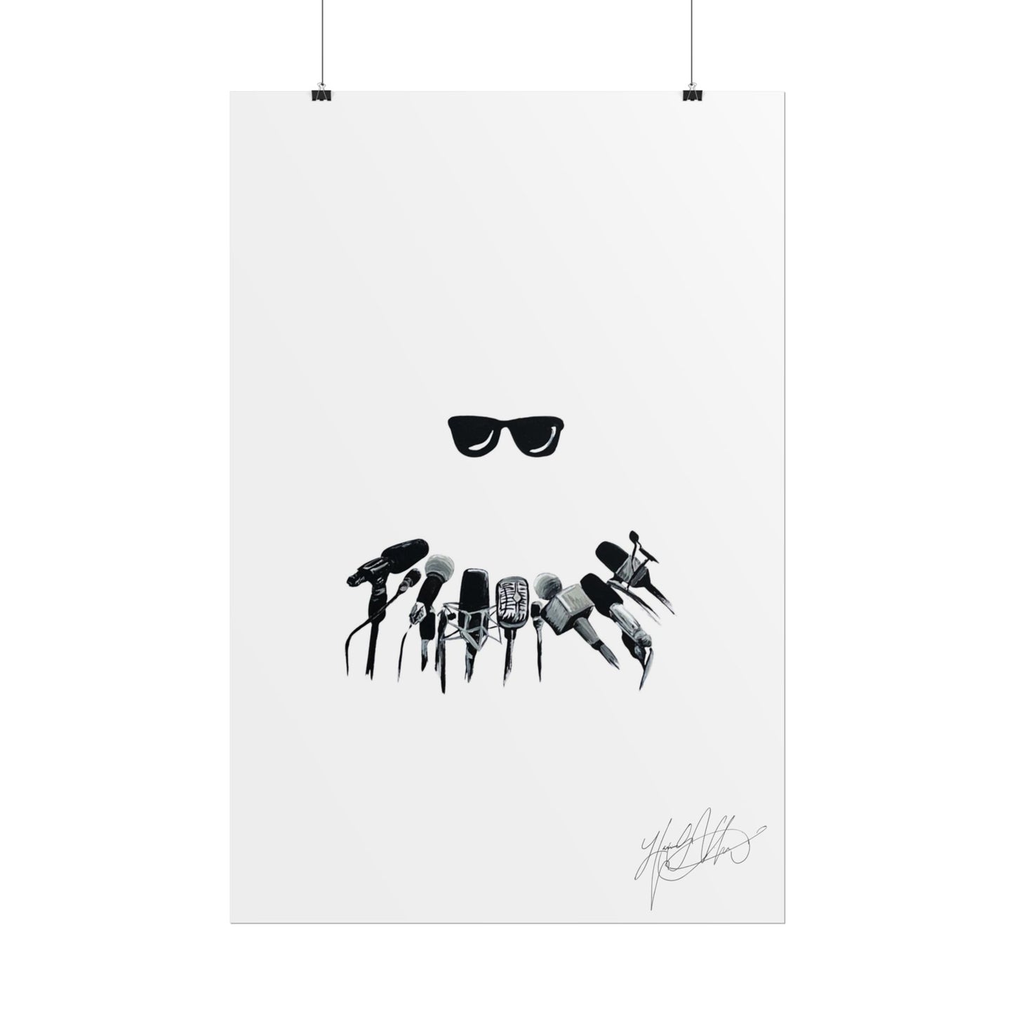 No Comment | Minimalist Retro Sunglasses Art Print