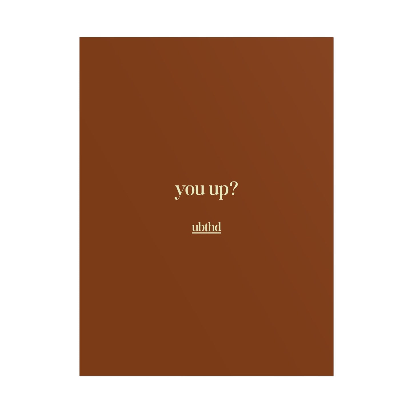 You Up? | Retro Warm Tone Typography Bar Cart Poster