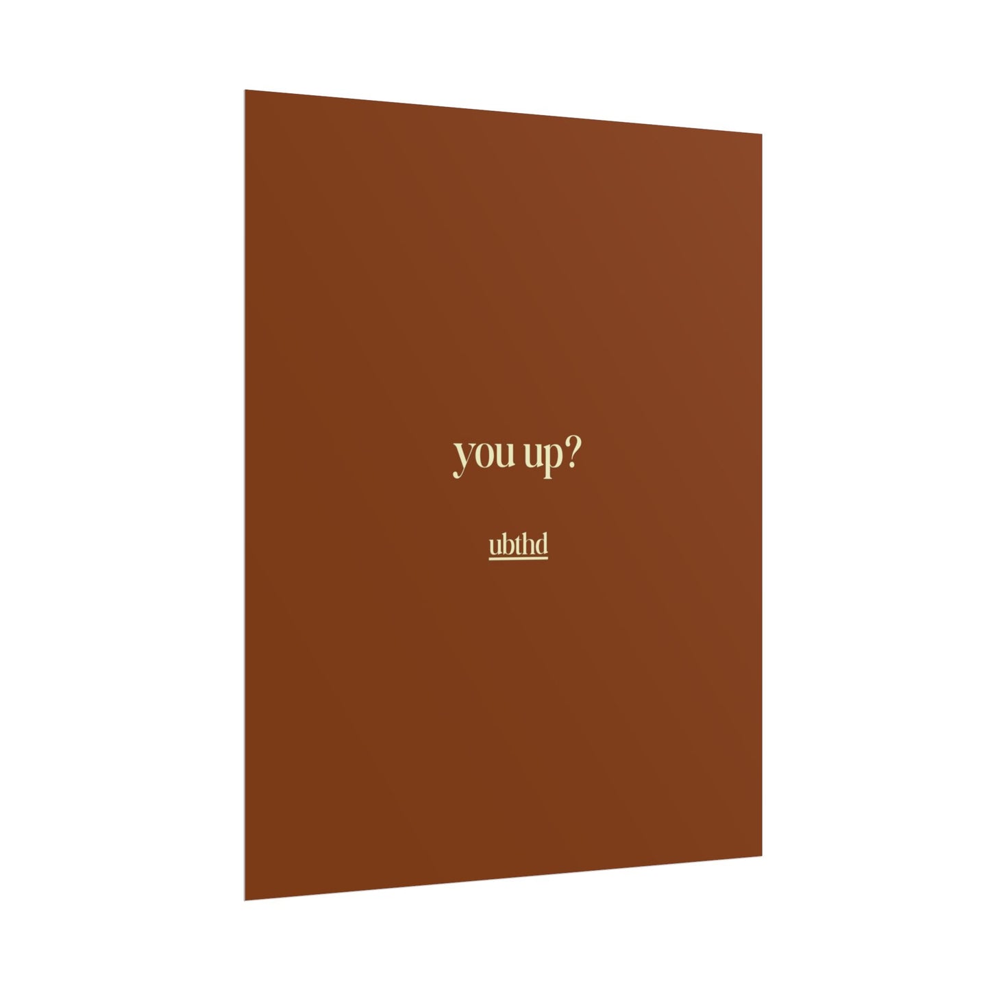 You Up? | Retro Warm Tone Typography Bar Cart Poster
