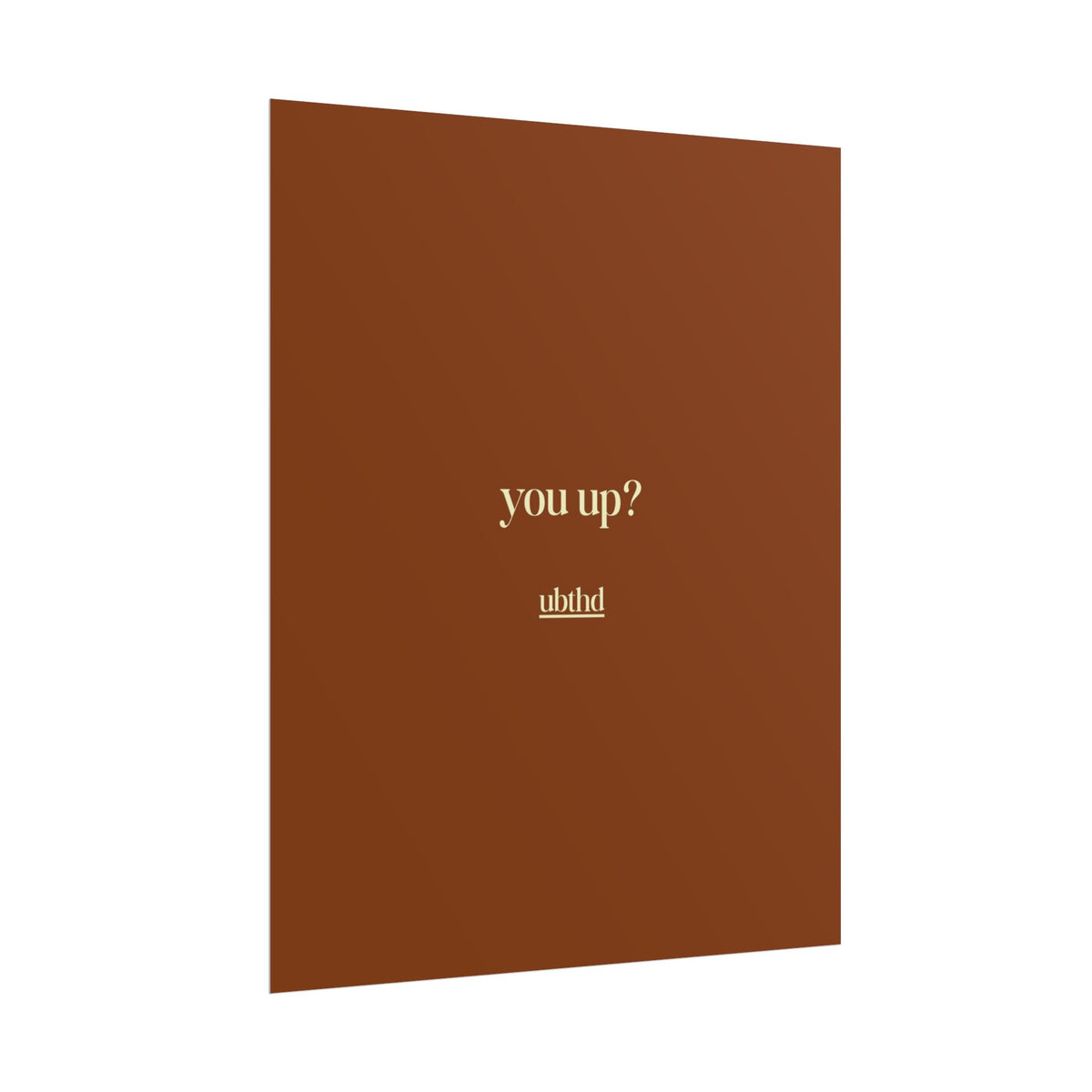 You Up? | Retro Warm Tone Typography Bar Cart Poster