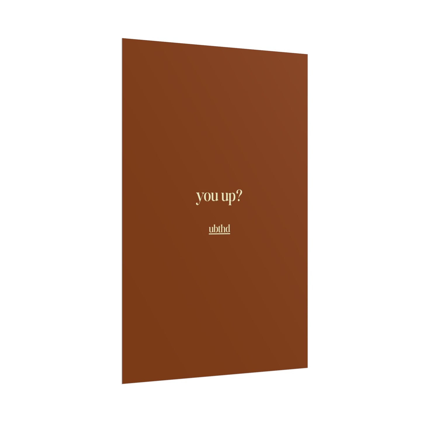 You Up? | Retro Warm Tone Typography Bar Cart Poster