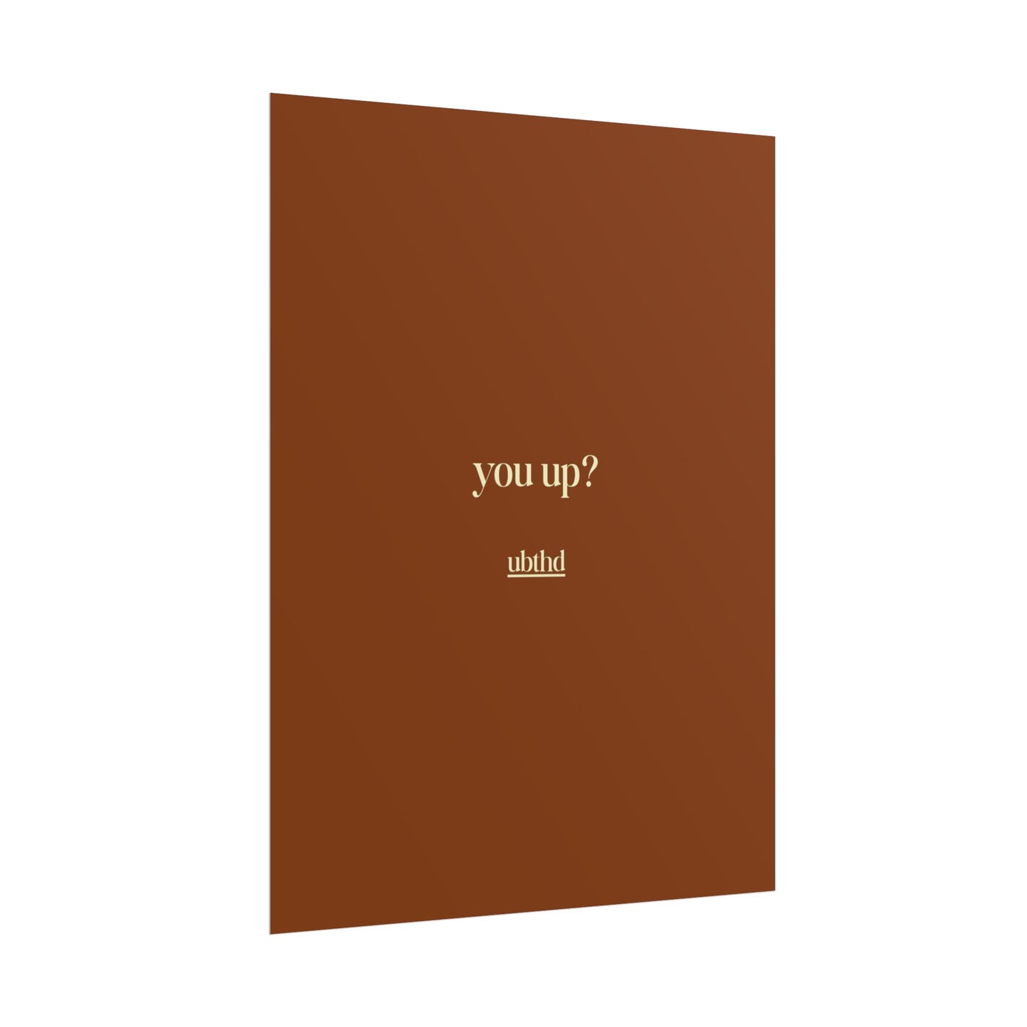 You Up? | Retro Warm Tone Typography Bar Cart Poster