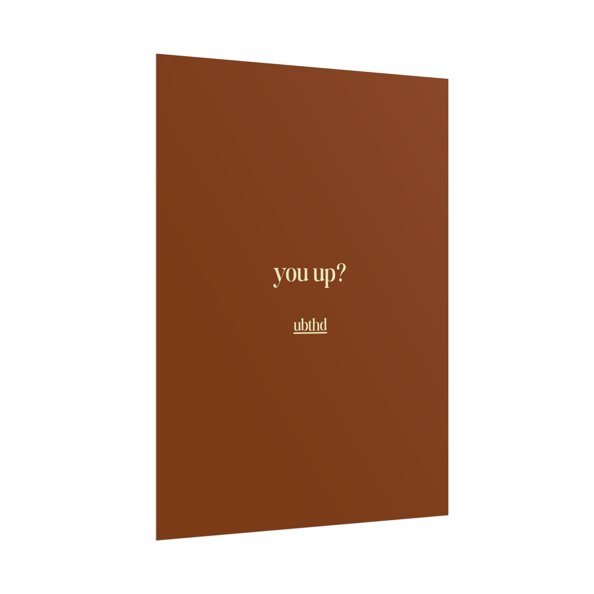 You Up? | Retro Warm Tone Typography Bar Cart Poster