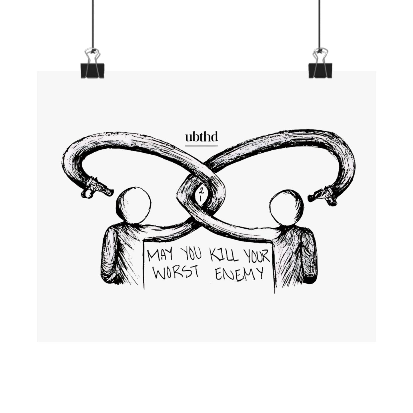 Kill Your Worst Enemy - Black Poster Print