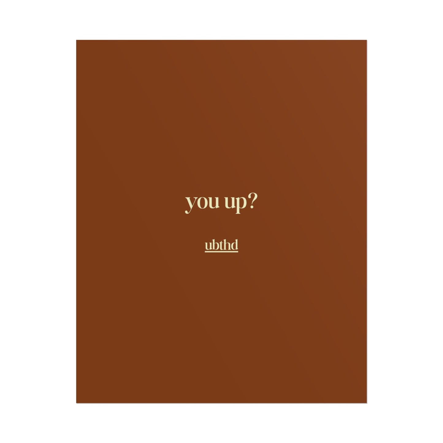 You Up? | Retro Warm Tone Typography Bar Cart Poster