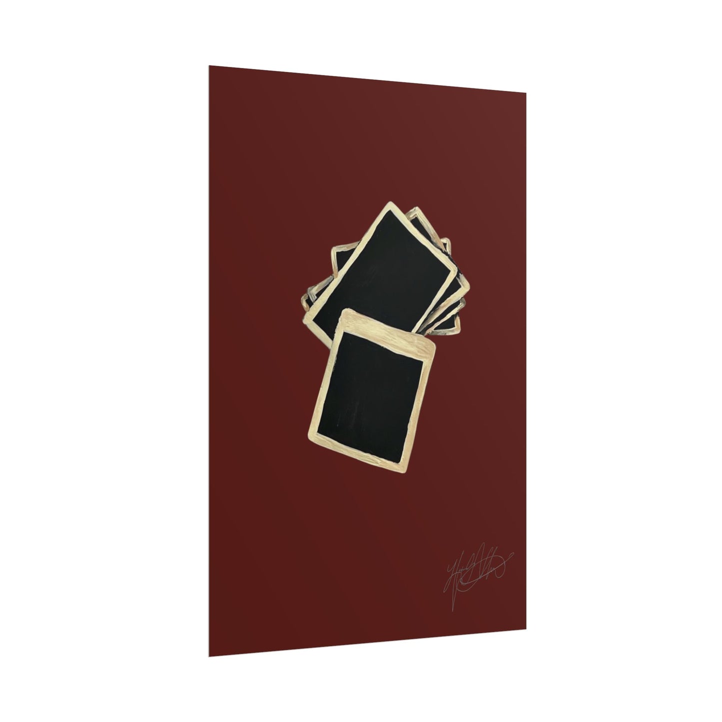Flash Photography | Retro Stacked Polaroid Film Art Print