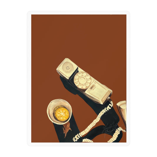 Screening Calls | Vintage Rotary Phone Vinyl Sticker