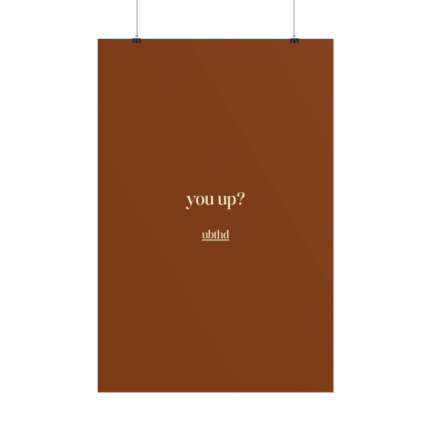 You Up? | Retro Warm Tone Typography Bar Cart Poster