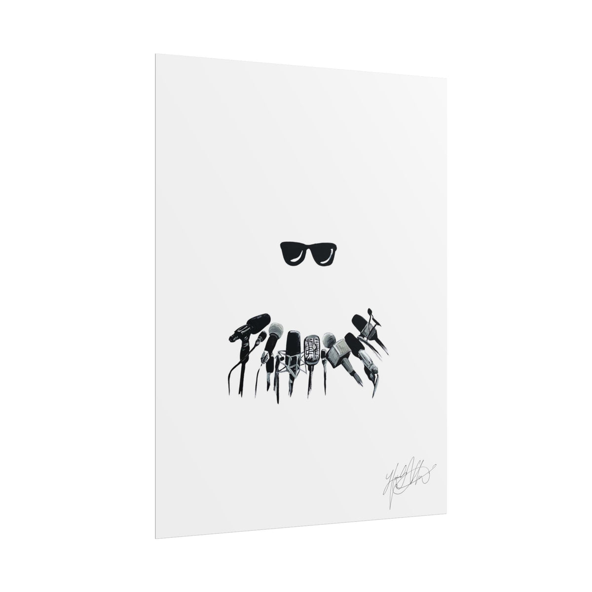 No Comment | Minimalist Retro Sunglasses Art Print