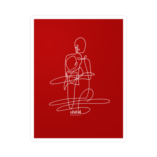 Seamless Flow - Red Vinyl Sticker