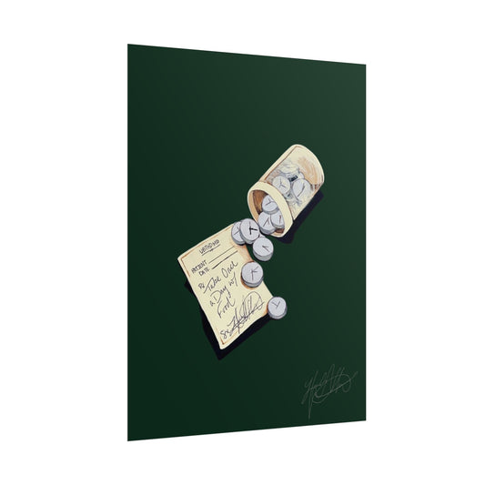 Placebo Effect | Vintage Pill Bottle Surreal Painting Print