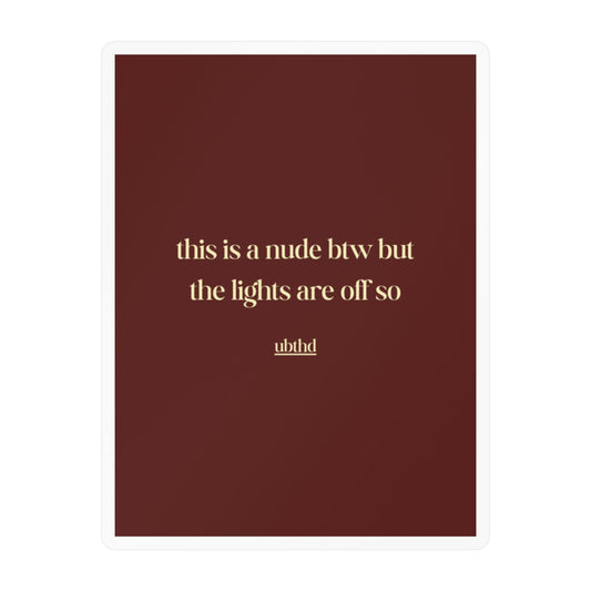 This is a Nude | Cheeky Vintage Vinyl Sticker