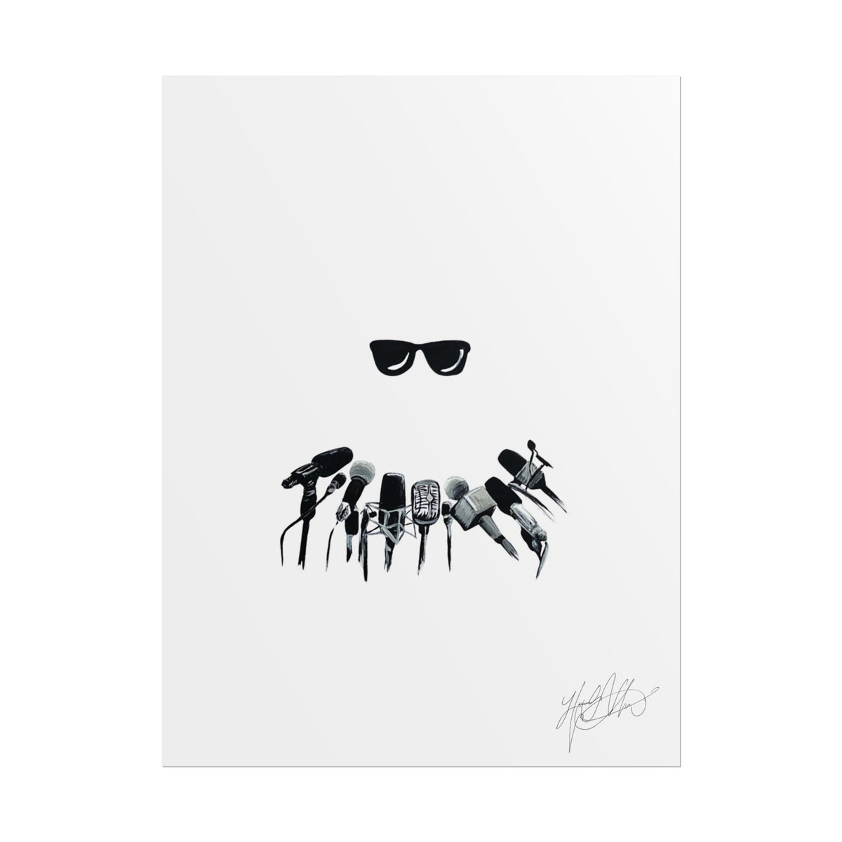 No Comment | Minimalist Retro Sunglasses Art Print