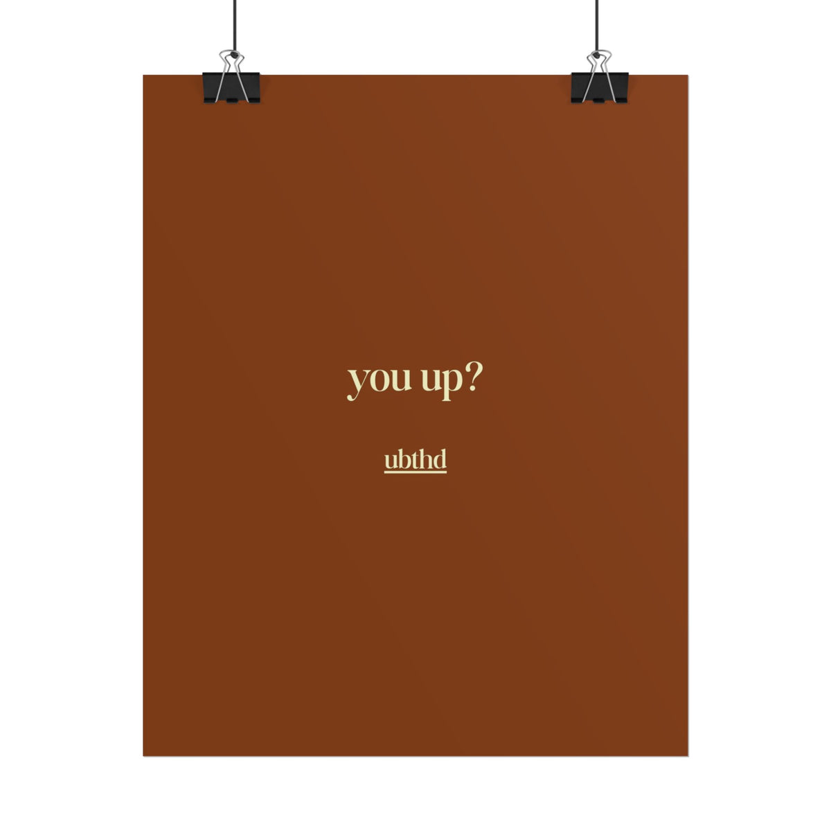 You Up? | Retro Warm Tone Typography Bar Cart Poster