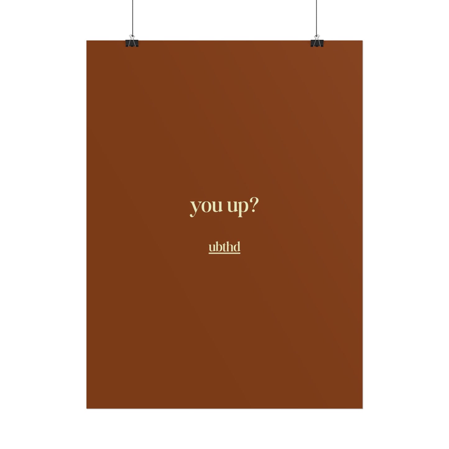 You Up? | Retro Warm Tone Typography Bar Cart Poster