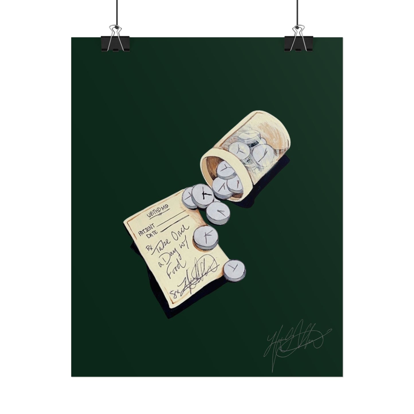 Placebo Effect | Vintage Pill Bottle Surreal Painting Print