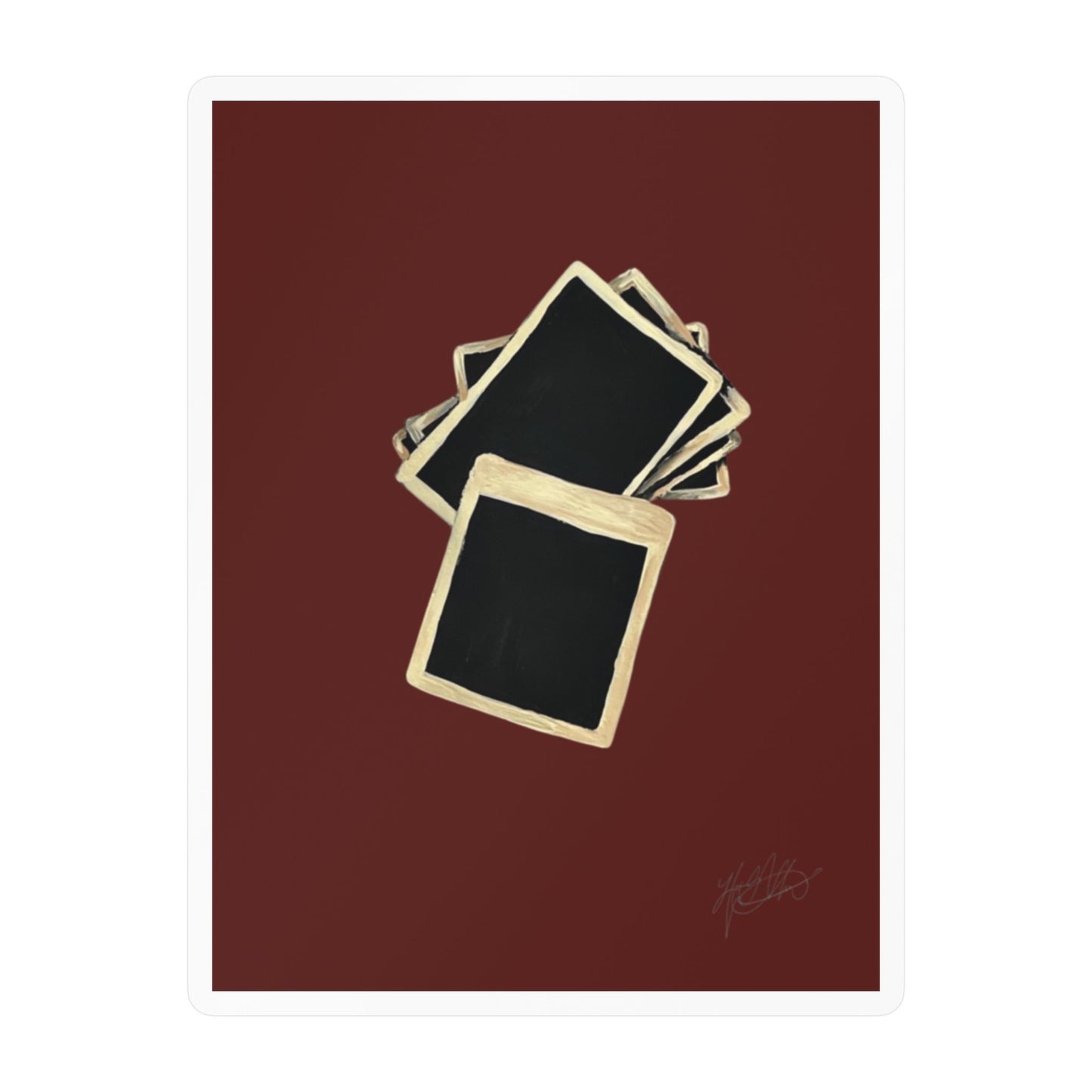 Flash Photography | Retro Stacked Polaroid Vinyl Sticker