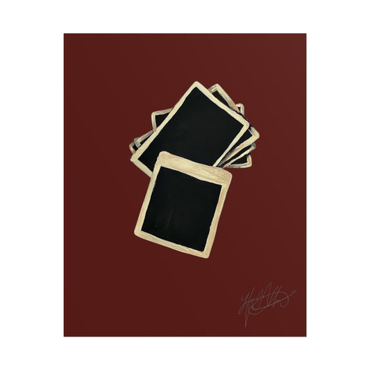 Flash Photography | Retro Stacked Polaroid Film Art Print