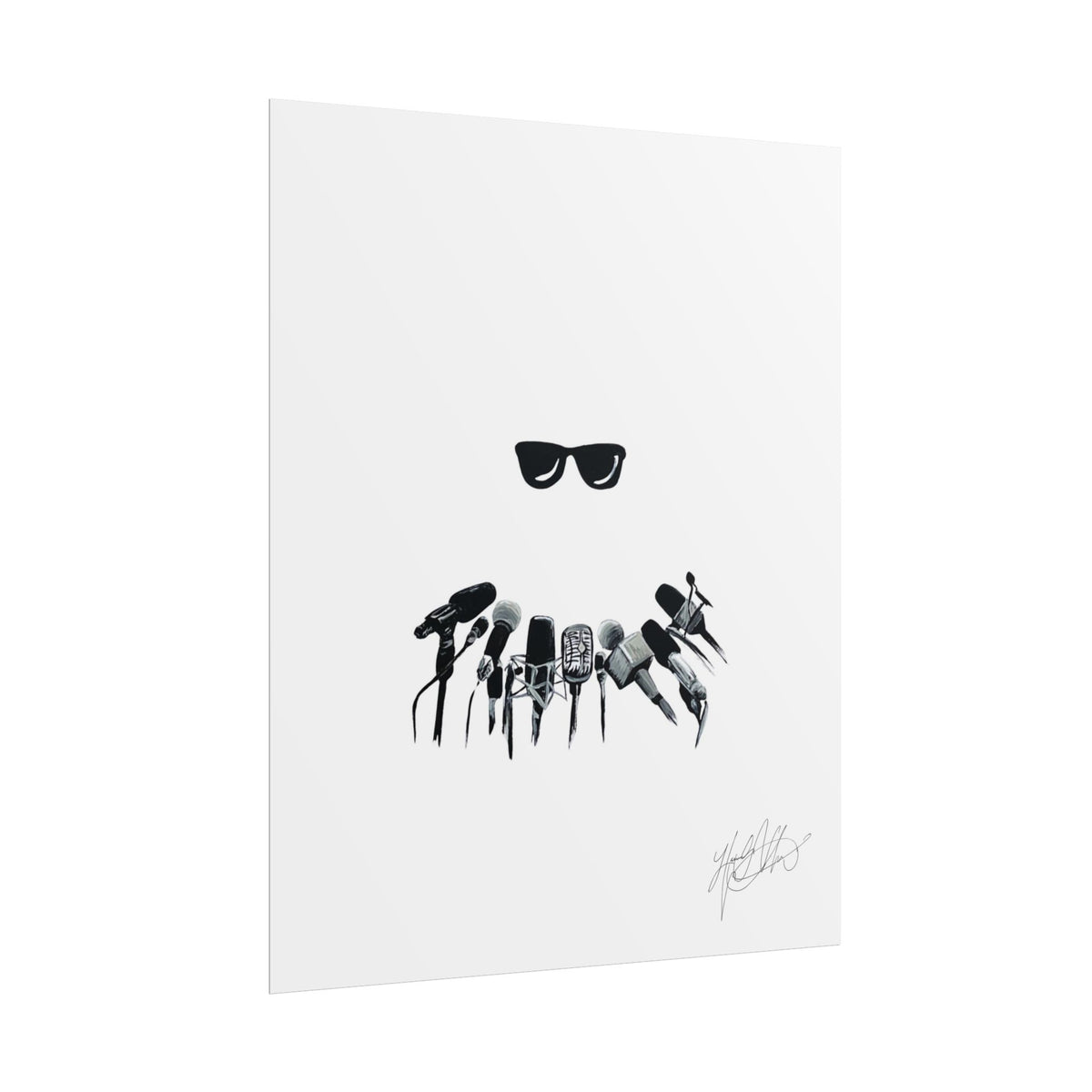 No Comment | Minimalist Retro Sunglasses Art Print