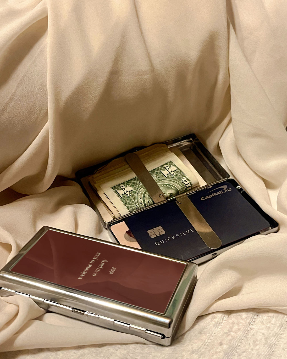 The Afterparty | 2-Sided Art Vintage Metal Pocket Case