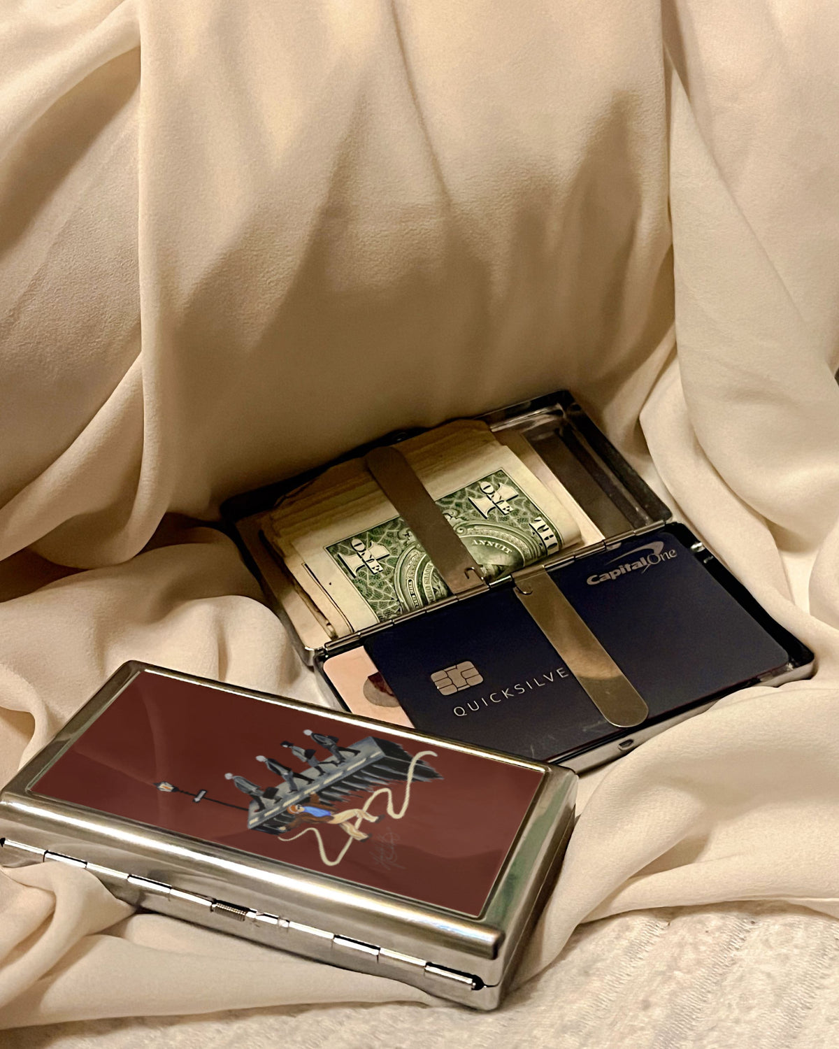 The Afterparty | 2-Sided Art Vintage Metal Pocket Case