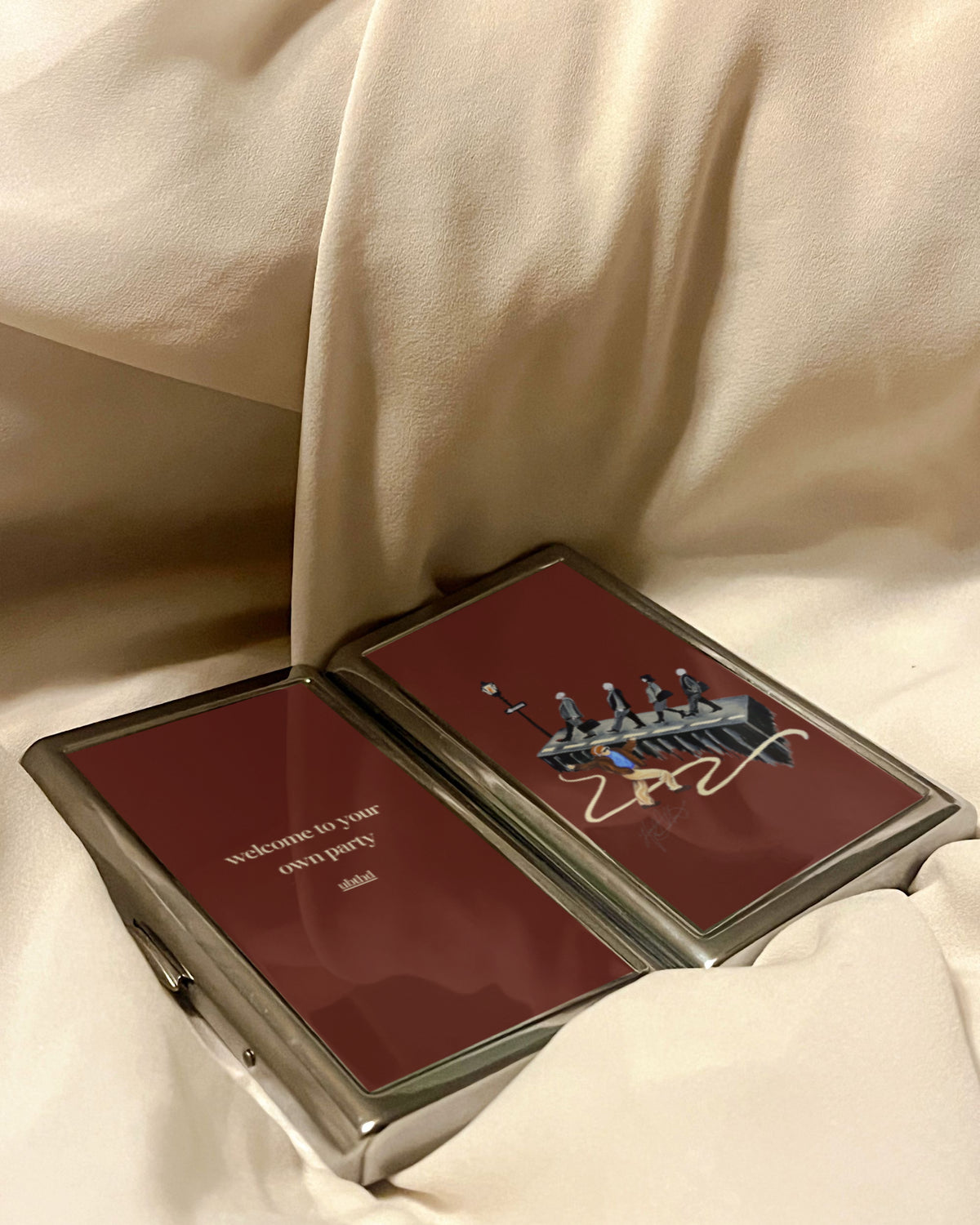 The Afterparty | 2-Sided Art Vintage Metal Pocket Case