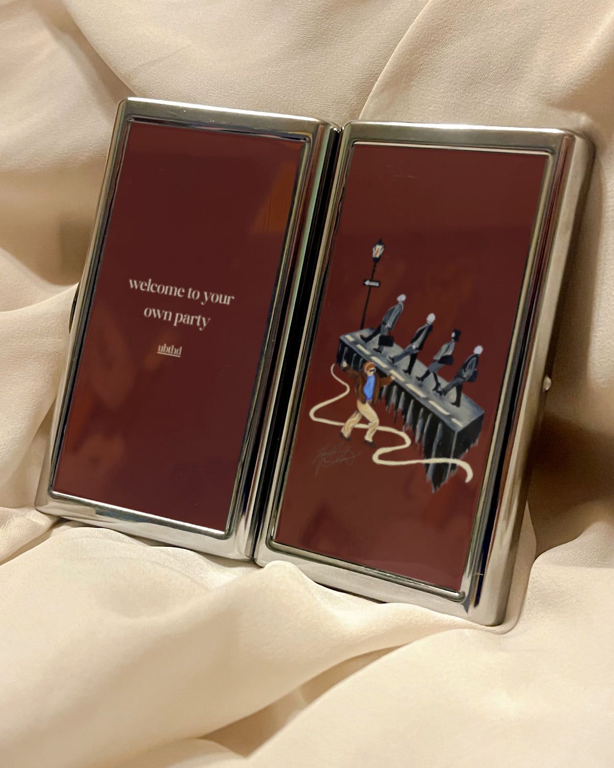 The Afterparty | 2-Sided Art Vintage Metal Pocket Case