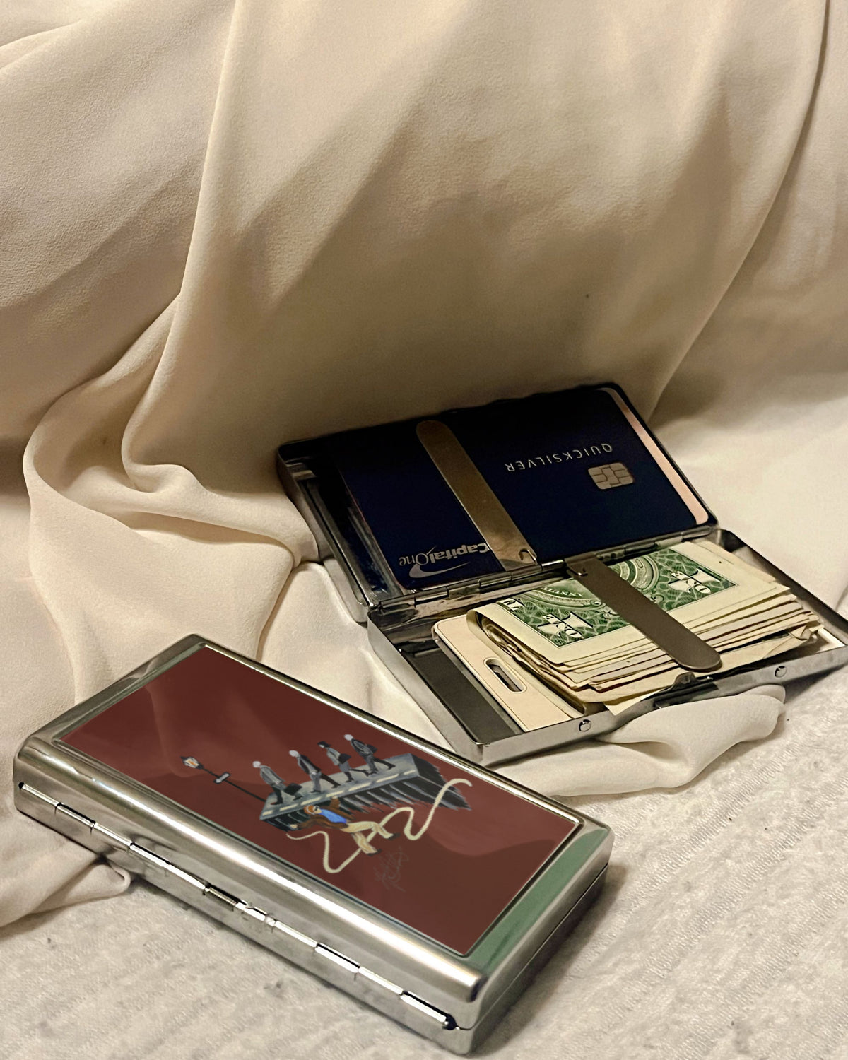 The Afterparty | 2-Sided Art Vintage Metal Pocket Case