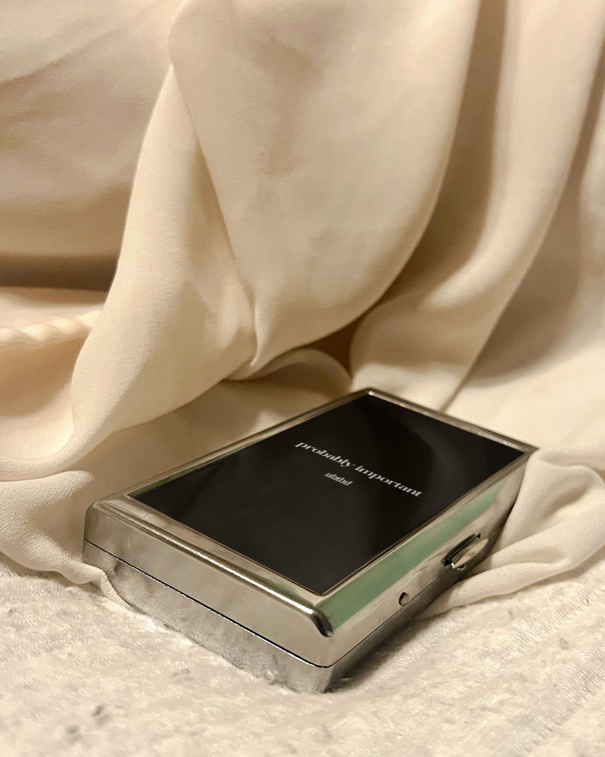 Probably Important | 2-Sided Art Vintage Metal Pocket Case