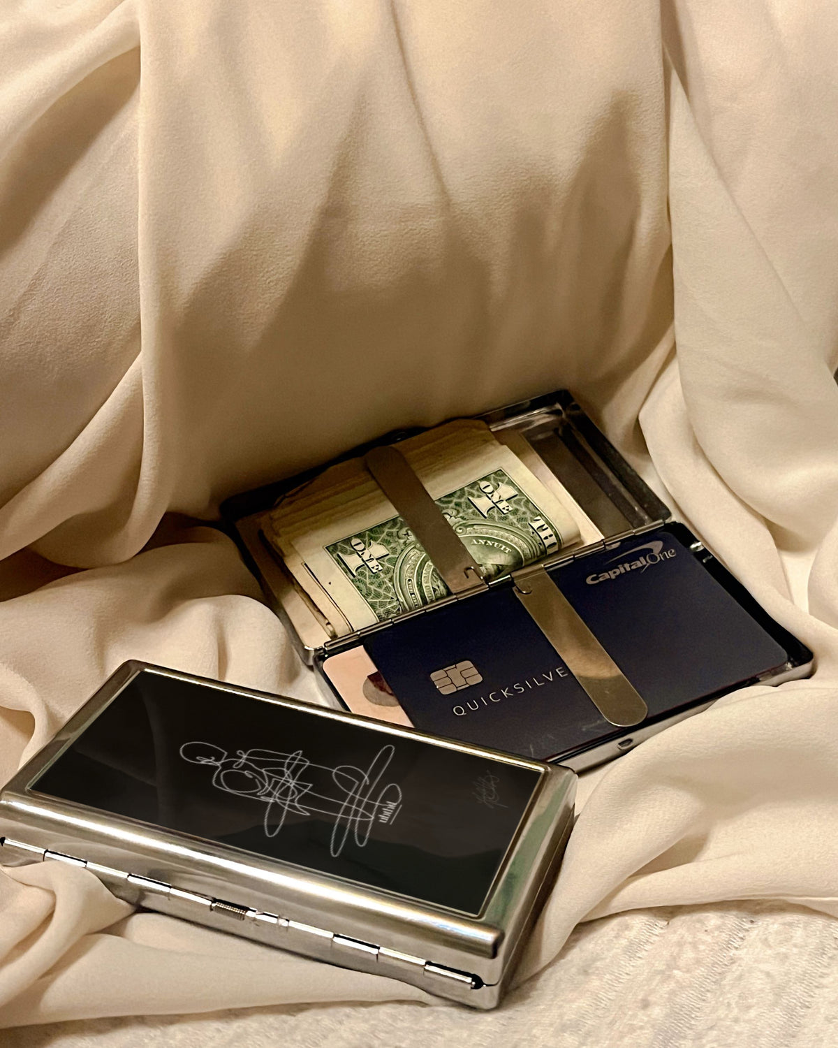 Probably Important | 2-Sided Art Vintage Metal Pocket Case