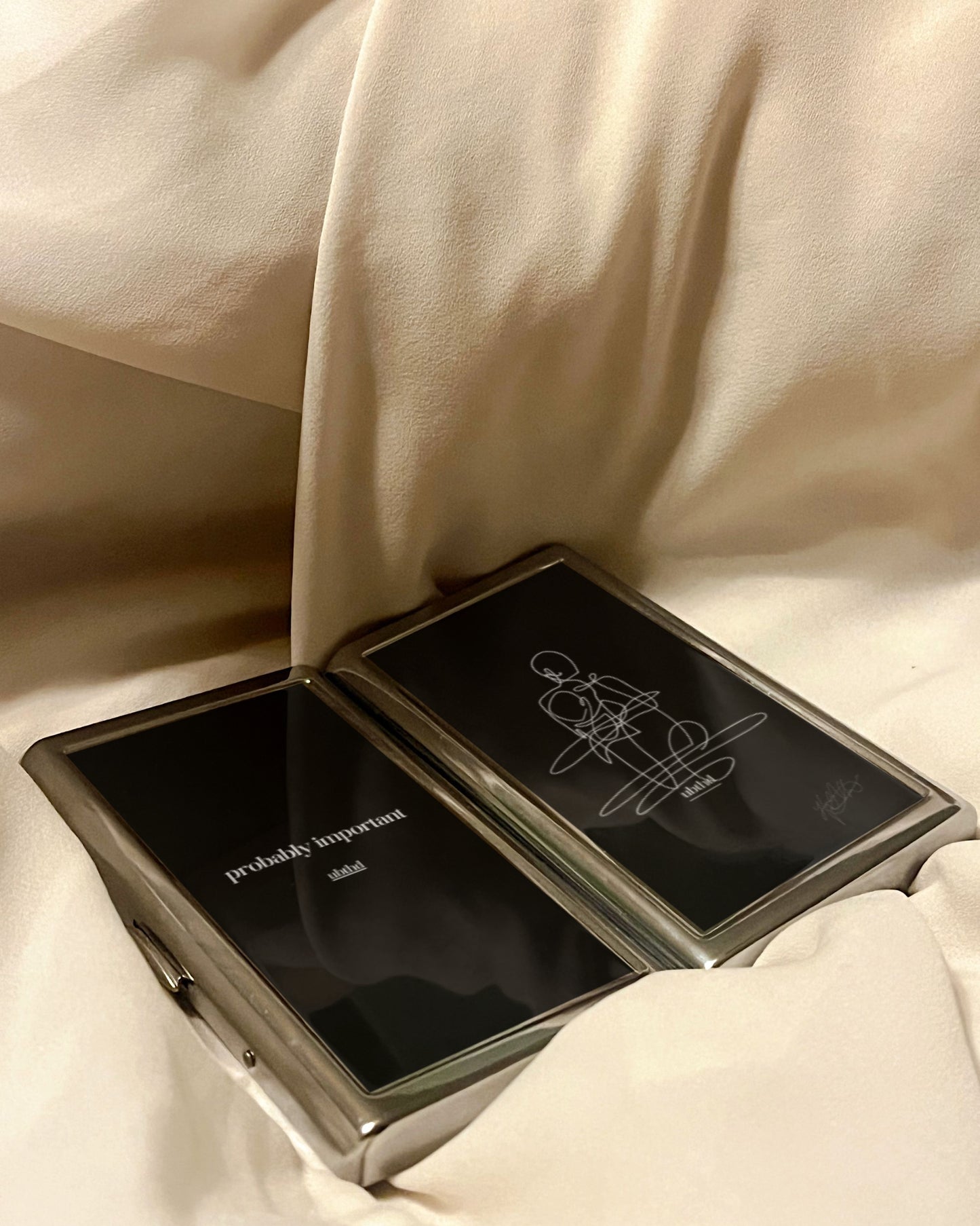 Probably Important | 2-Sided Art Vintage Metal Pocket Case
